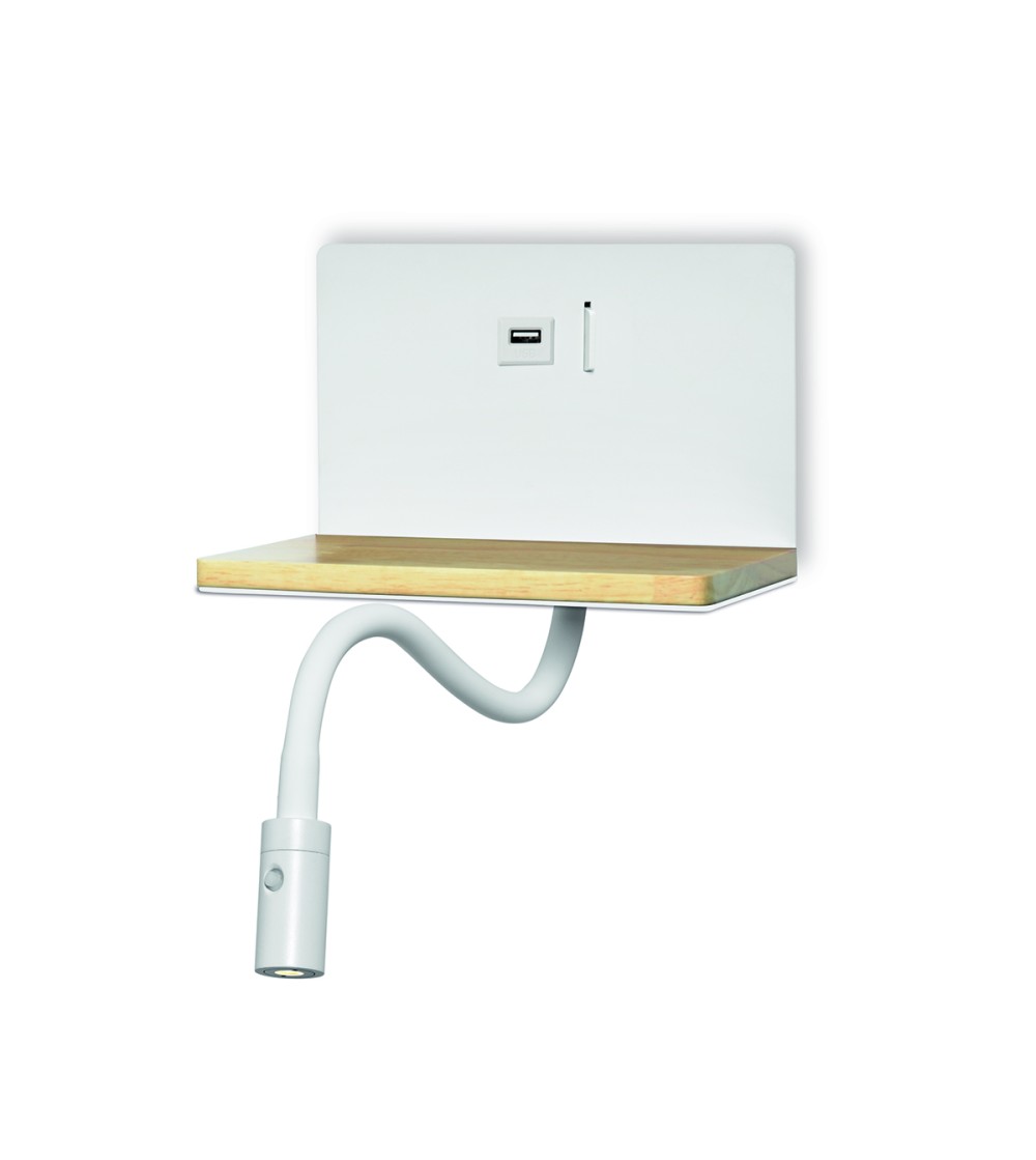 APLIQUE CITY BLANCO HAYA USB 9W+1.5W